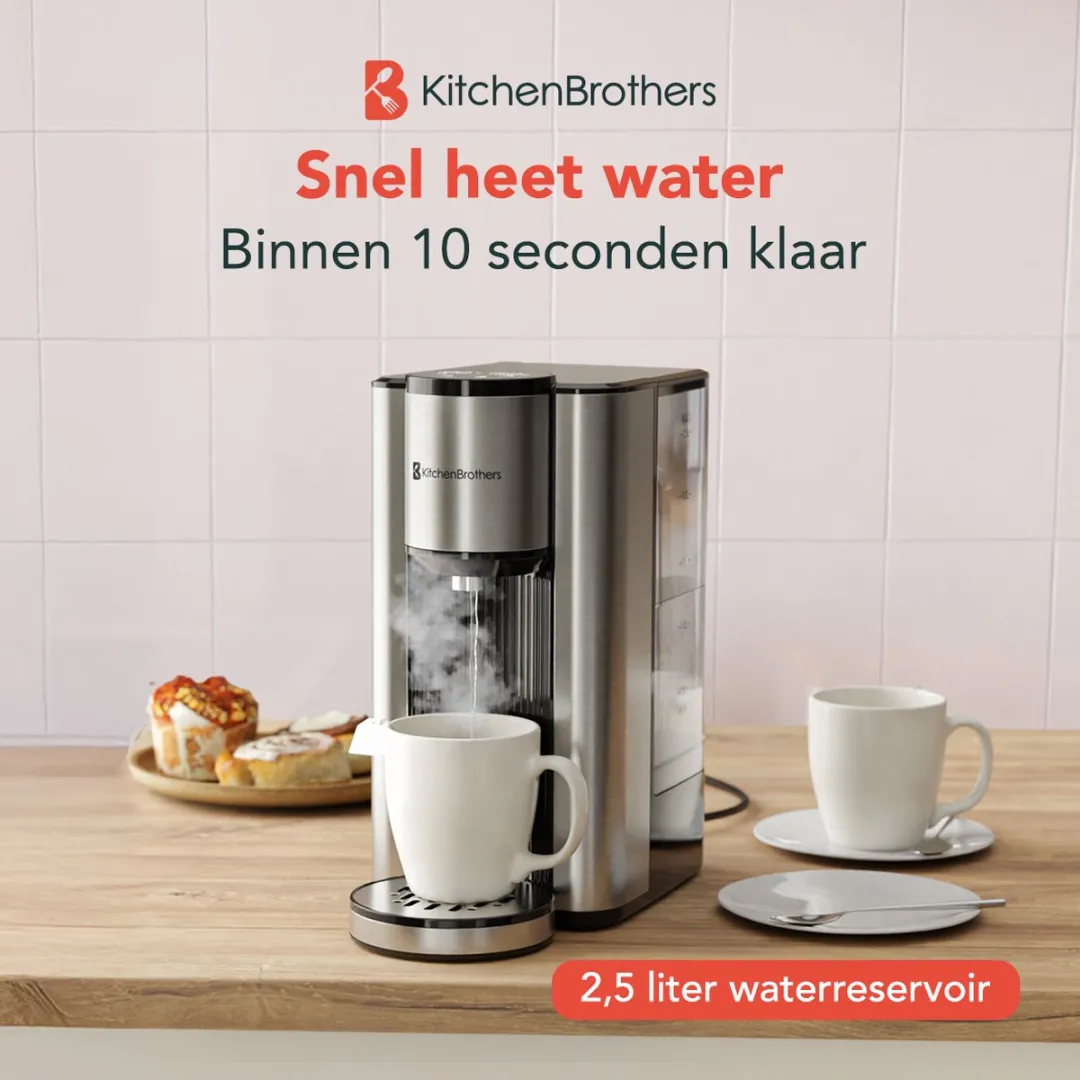KitchenBrothers KB1004095 Heetwaterdispenser 2.5L - RVS