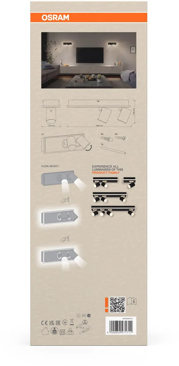 Osram Decor Spot Mars CLICK-SELECT Black 2 Spot - 29W 985lm