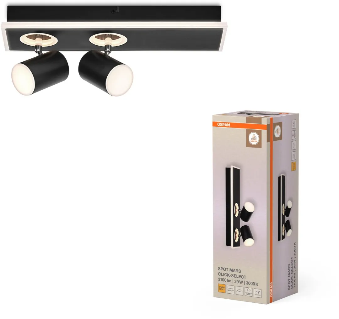 Osram Decor Spot Mars CLICK-SELECT Black 2 Spot - 29W 985lm