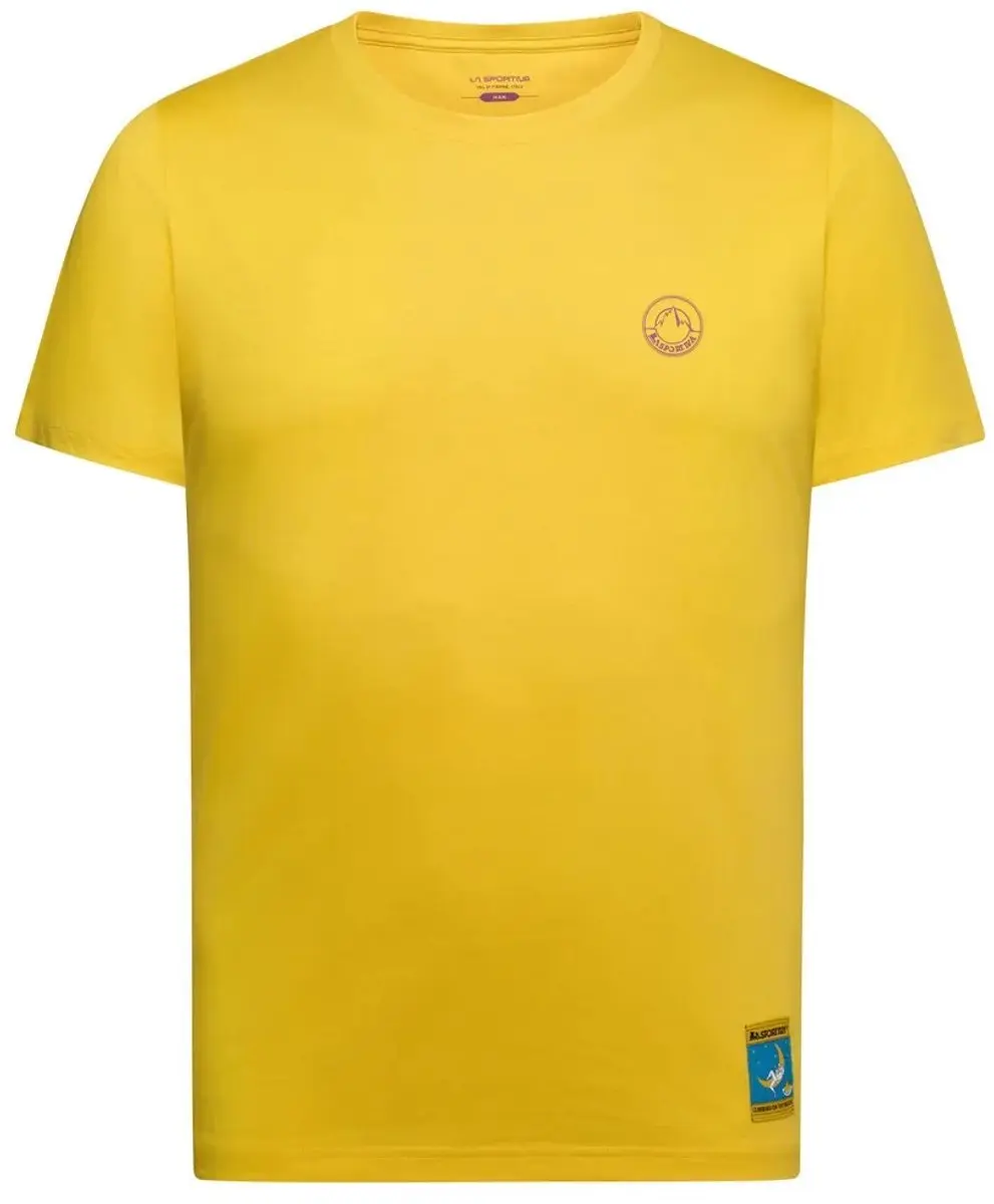 La Sportiva Climbing On The Moon T-shirt Met Korte Mouwen Geel S Man