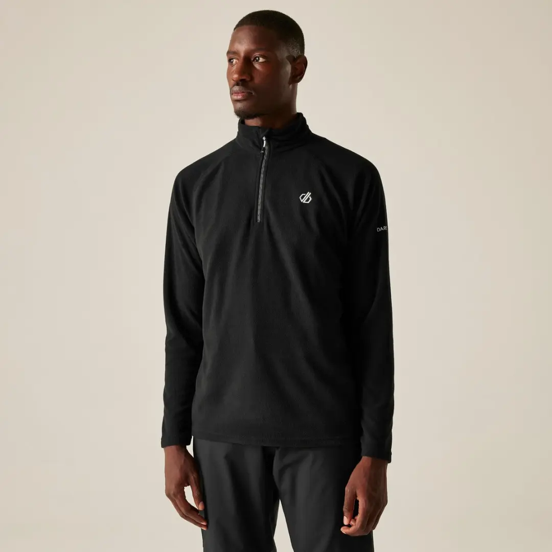 Dare2B, Freethink II Heren Fleece met halve rits voor Heren, Zwart, Maat 3XL