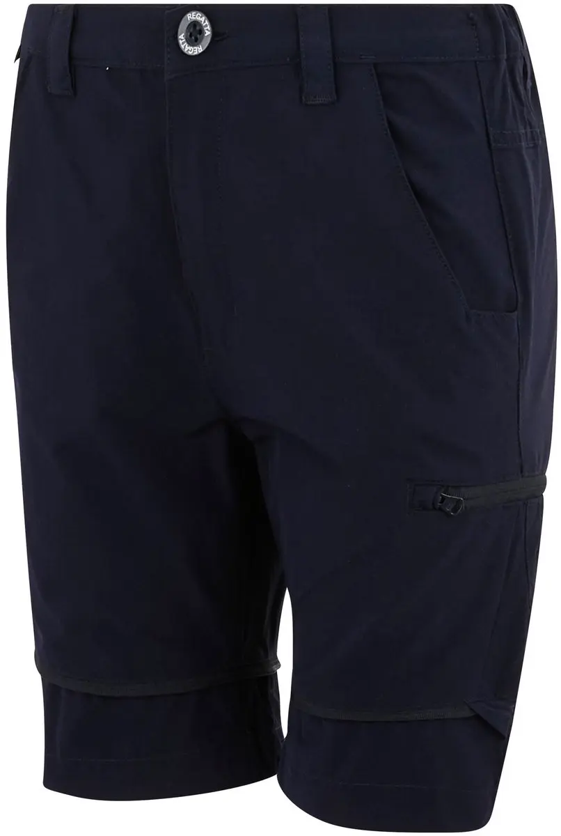 Regatta Highton Kinderbroek Stretch Zip-off - Blauw - 104 - afbeelding 3 van 6
