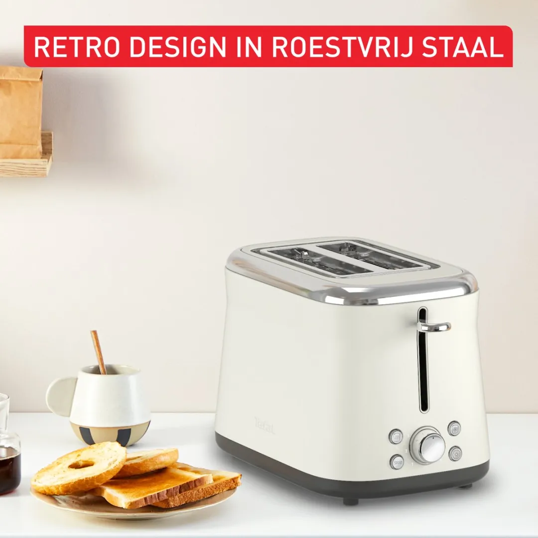 Tefal Collection TT720A Broodrooster 850W - 2 Sneetjes - Wit