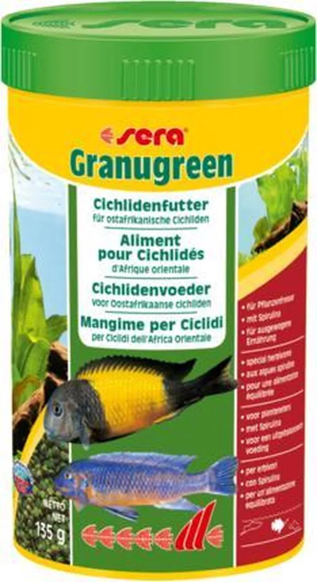 Sera Granugreen 250ml Groene voeding voor cichliden