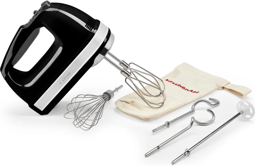 KitchenAid 5KHM9212EOB Handmixer - 9 Snelheden - Onyx Zwart - afbeelding 6 van 6
