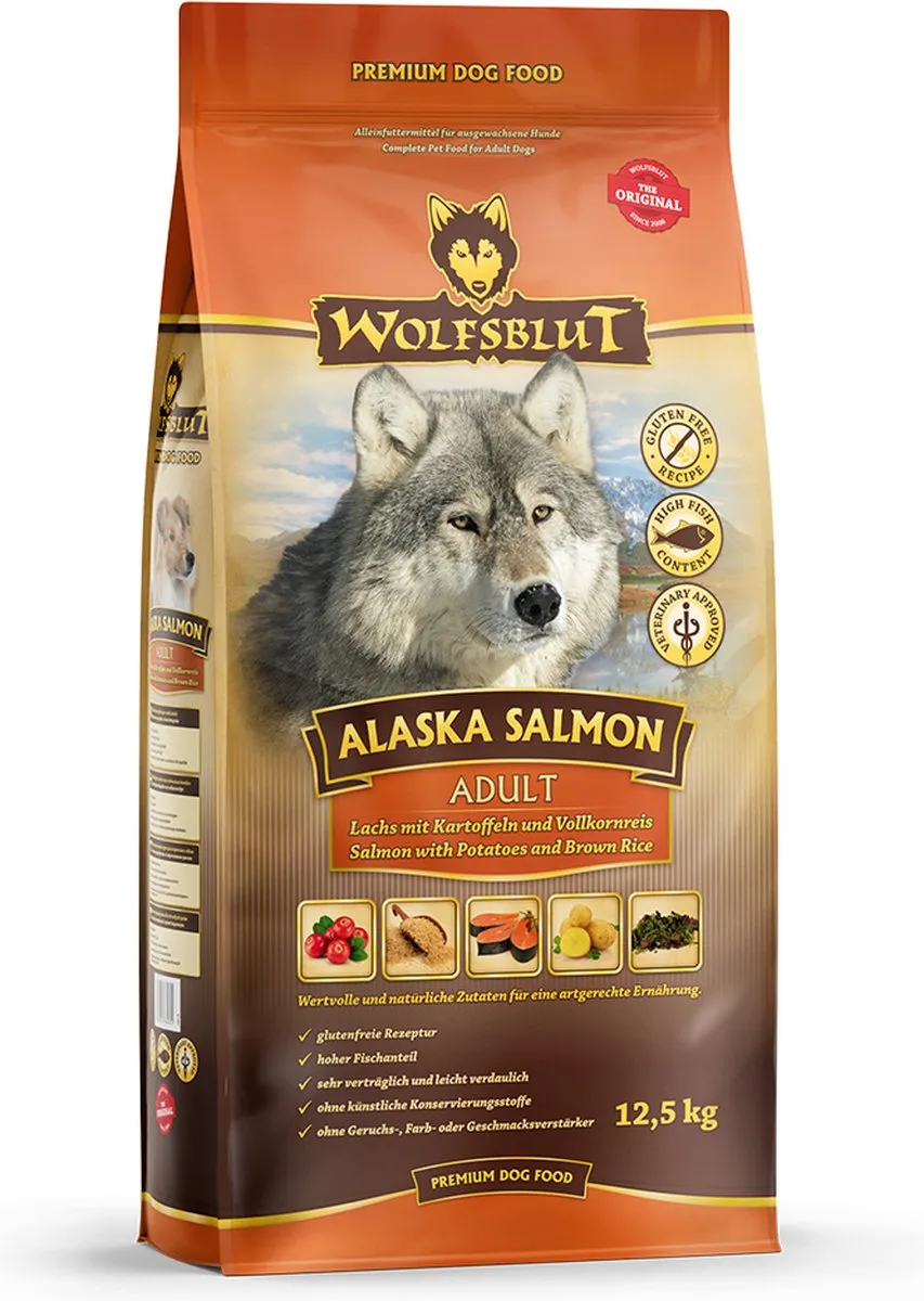 Wolfsblut Grain Free Adult Alaska Salmon 12,5kg