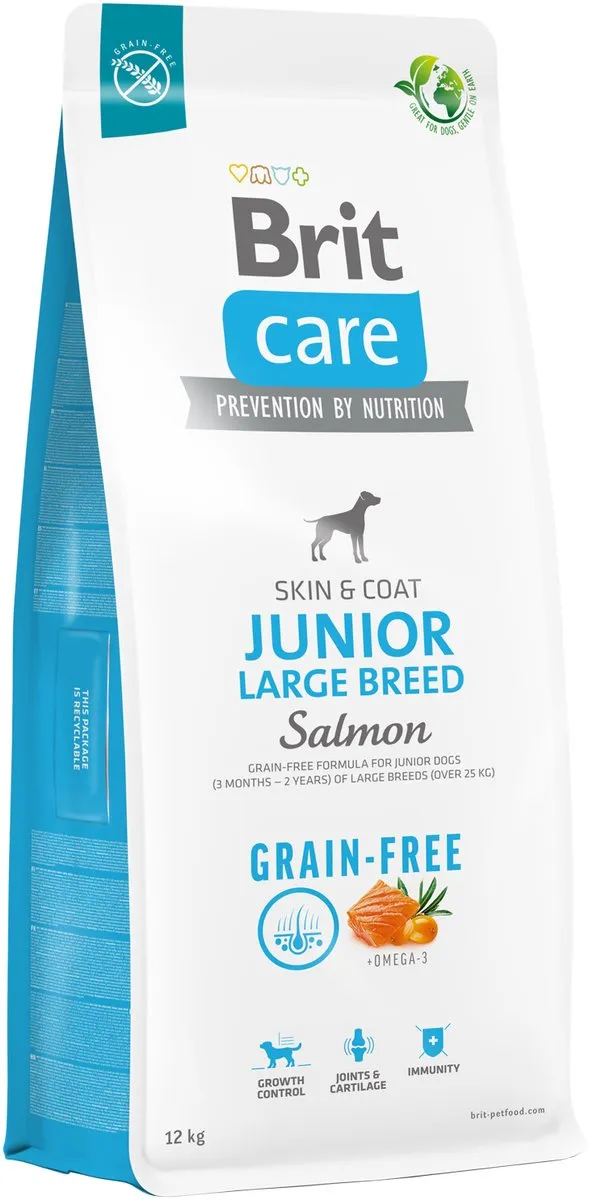 Brit Care Dog Grain-Free Junior Large Zalm 12kg
