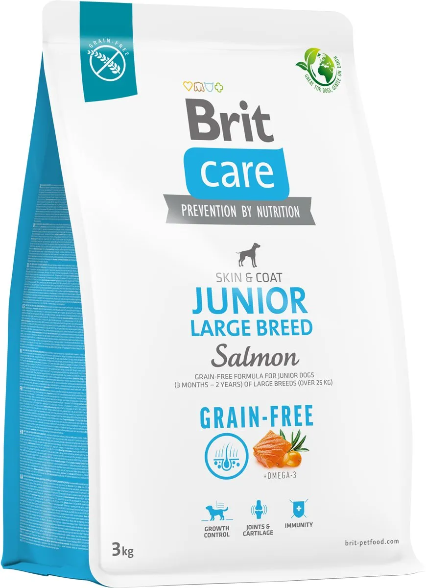 Brit Care Dog Grain-Free Junior Large Zalm 12kg