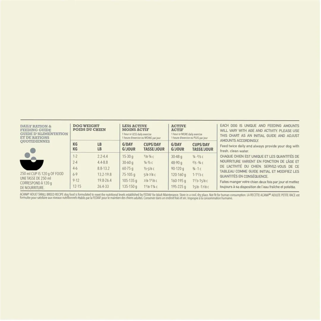 Acana Heritage Adult Small Breed Kip Kalkoen 2kg
