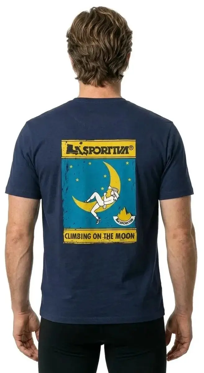 La Sportiva Moon Climb T-shirt Met Korte Mouwen Blauw S Man