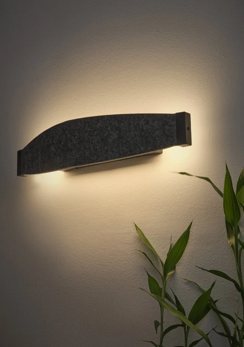 Osram Decor Flat Felt LED Wandlamp 13W - Donkergrijs