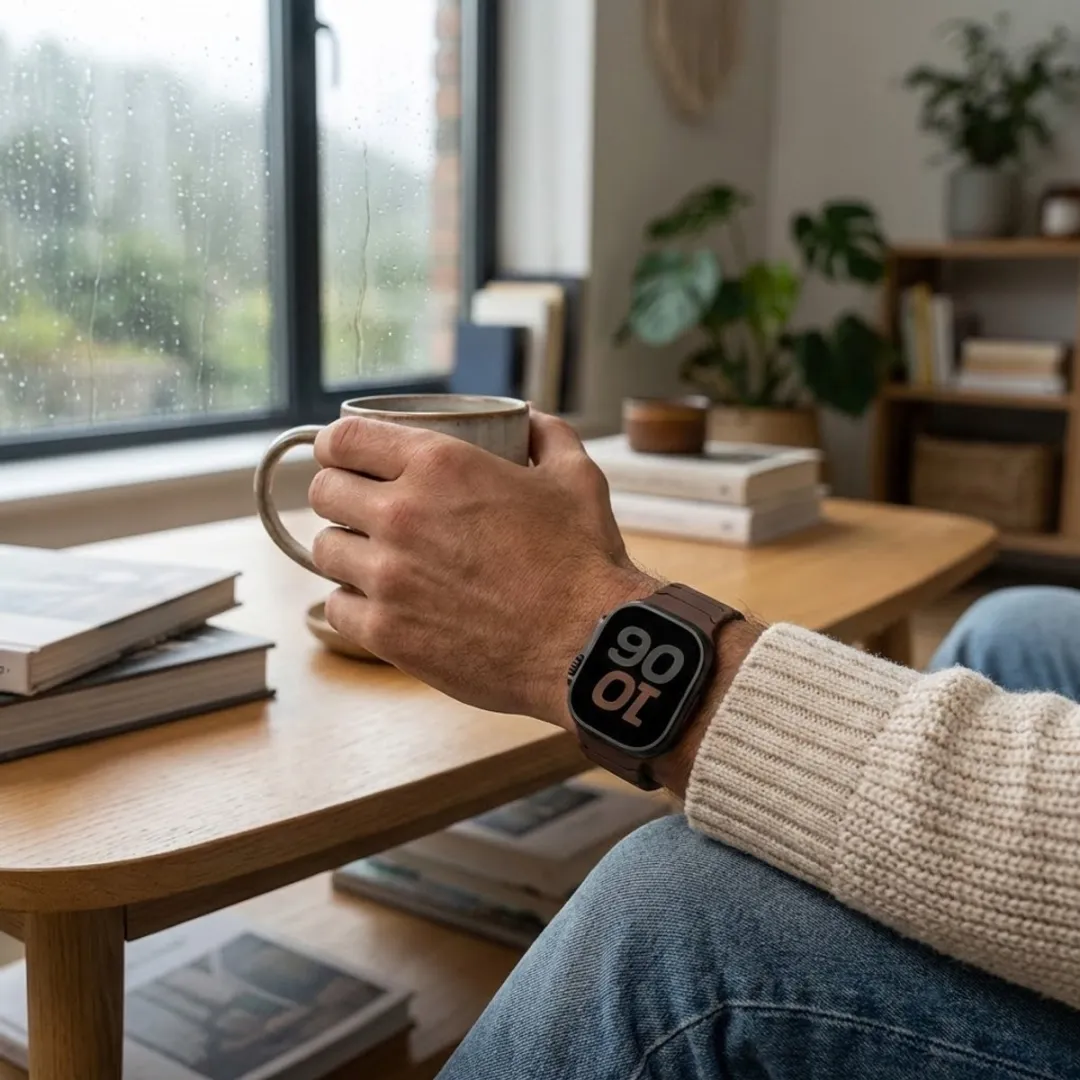 NUVEX Chocolade Zwart Horlogebandje Apple Watch 38-42mm - Siliconen - Tweekleurig