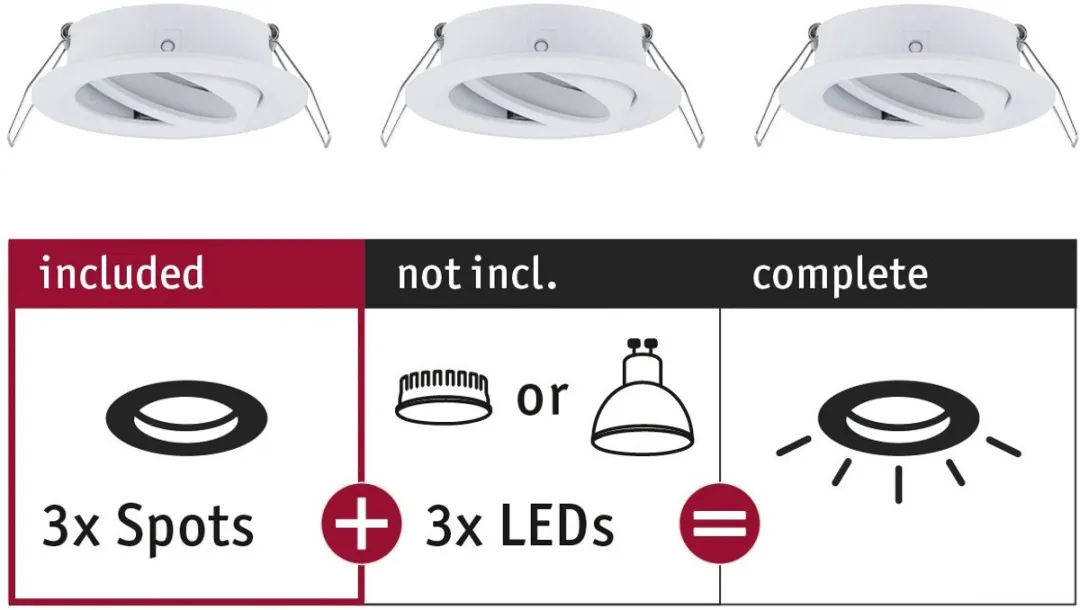 Paulmann Choose Basisset Inbouwlamp 3x10W