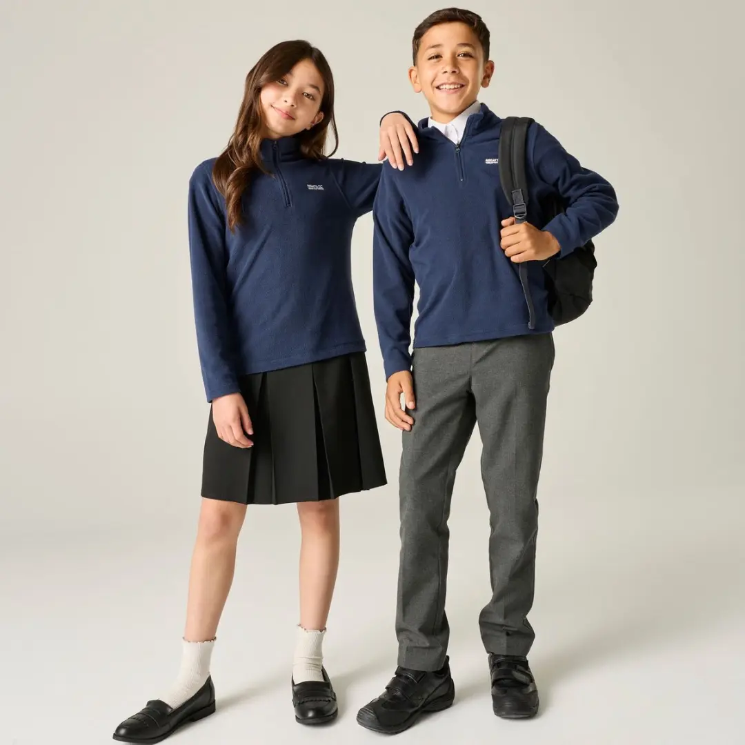 Regatta Kids Hot Shot II Halve Ritssluiting Fleece - Blauw - afbeelding 3 van 6