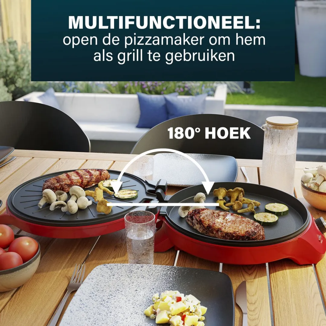 Princess Pizzaoven 115007 - Rood - Ø30cm - 2000W