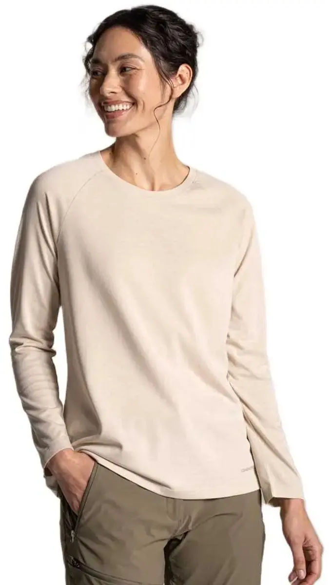 Craghoppers Nosilife Nour T-shirt Met Lange Mouwen Beige 42 Vrouw