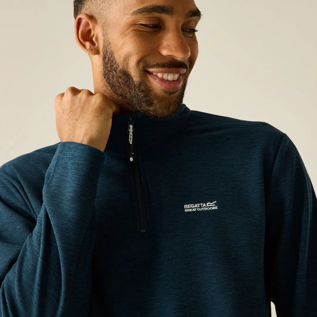 Regatta Thompson Marl Fleece Jas - Blauw - afbeelding 4 van 6