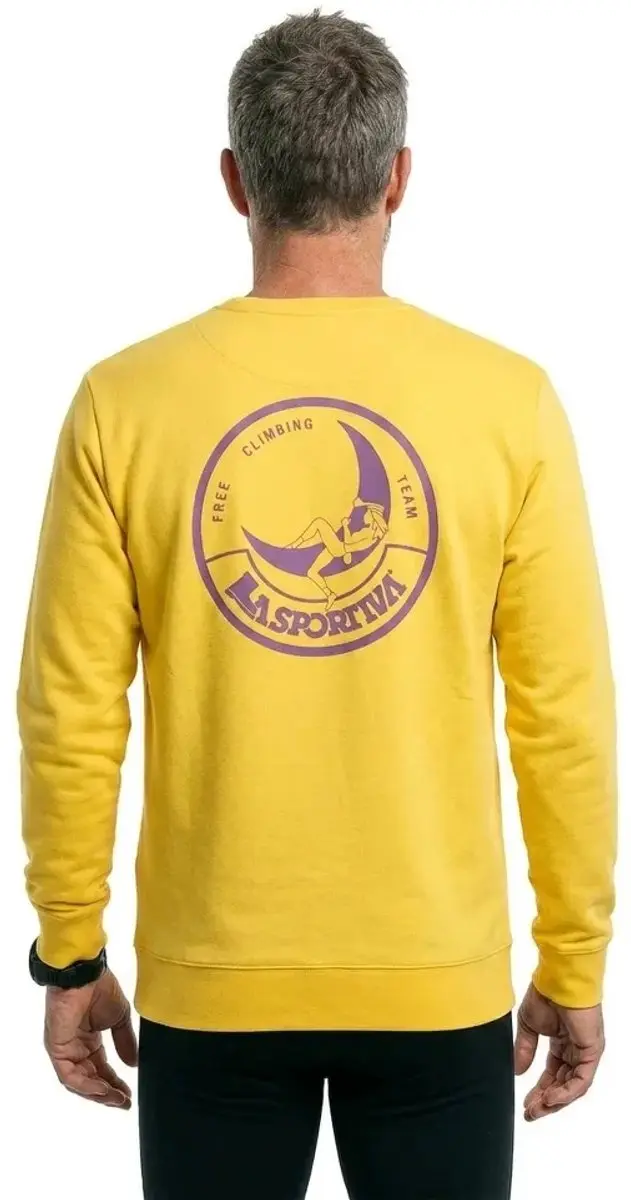 La Sportiva Climbing On The Moon Sweatshirt - Geel/Paars - L - afbeelding 3 van 4