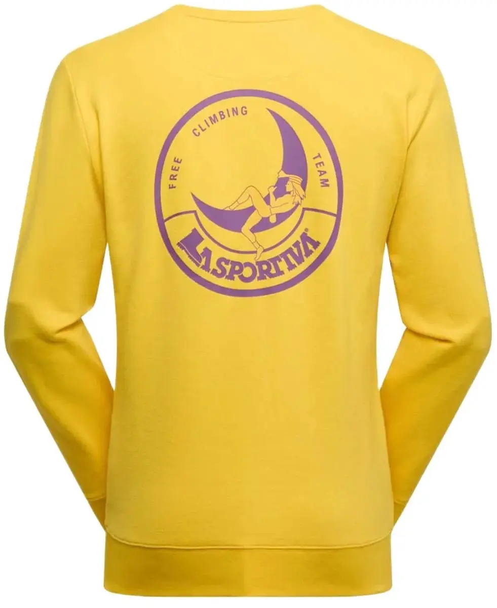 La Sportiva Climbing On The Moon Sweatshirt - Geel/Paars - L - afbeelding 2 van 4