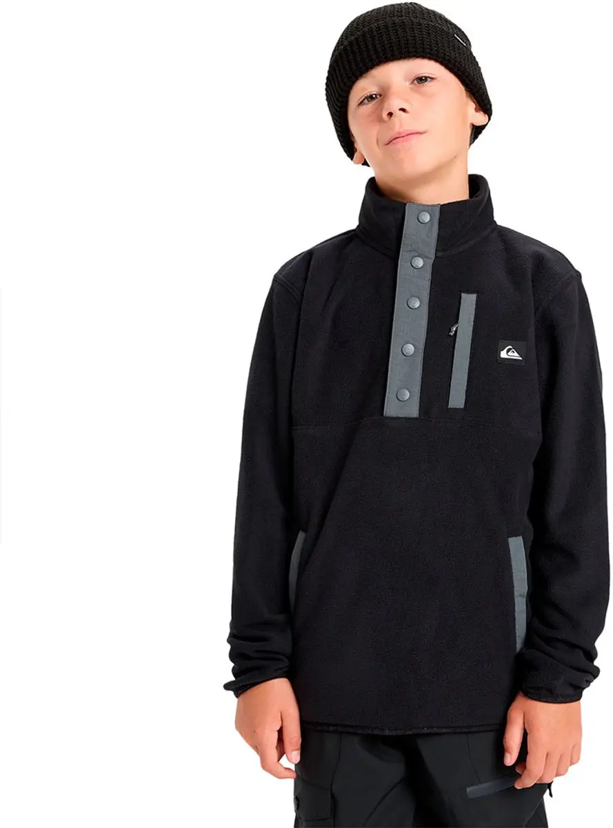 Quiksilver No Destination Fleece Met Halve Rits Zwart 14 Years Jongen