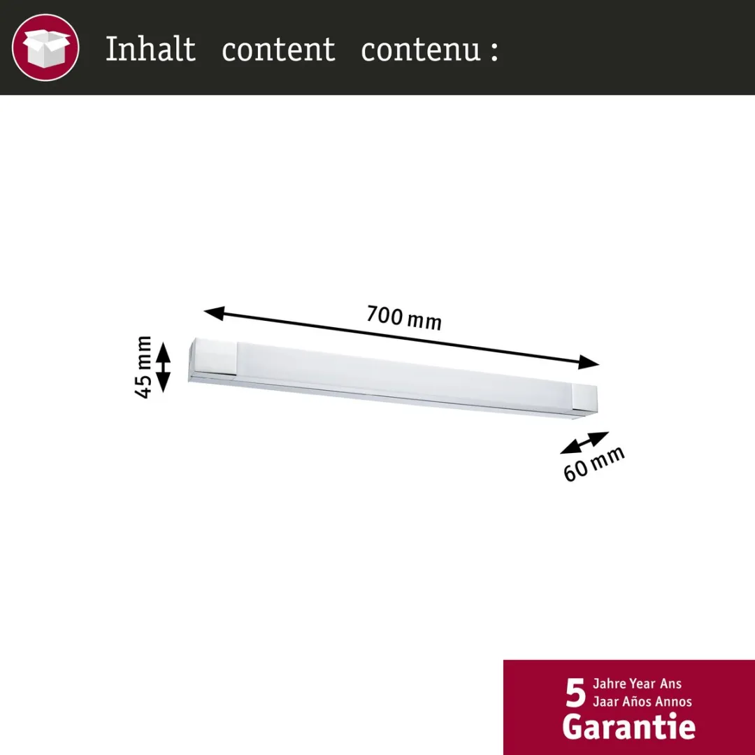 Paulmann Selection Bathroom LED-spiegellamp Quasar IP44 - 835lm - Chroom - afbeelding 6 van 6