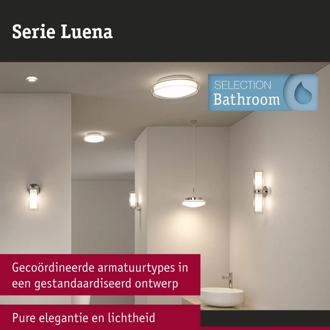 Paulmann Selection Luena LED Hanglamp IP44 11,5W - Glas/Chroom