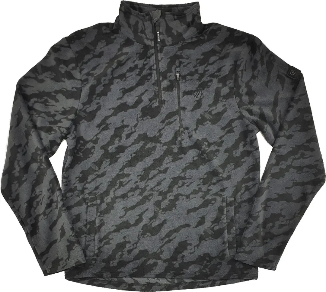 Dare2B Heren Dispel Fleece Trui Black Camo Maat M