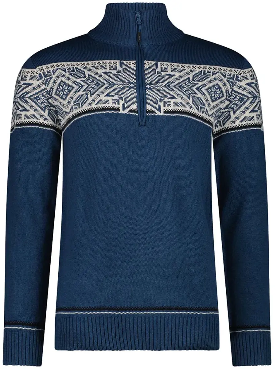 Cmp 7h77511 Half Rits Trui Blauw L Man