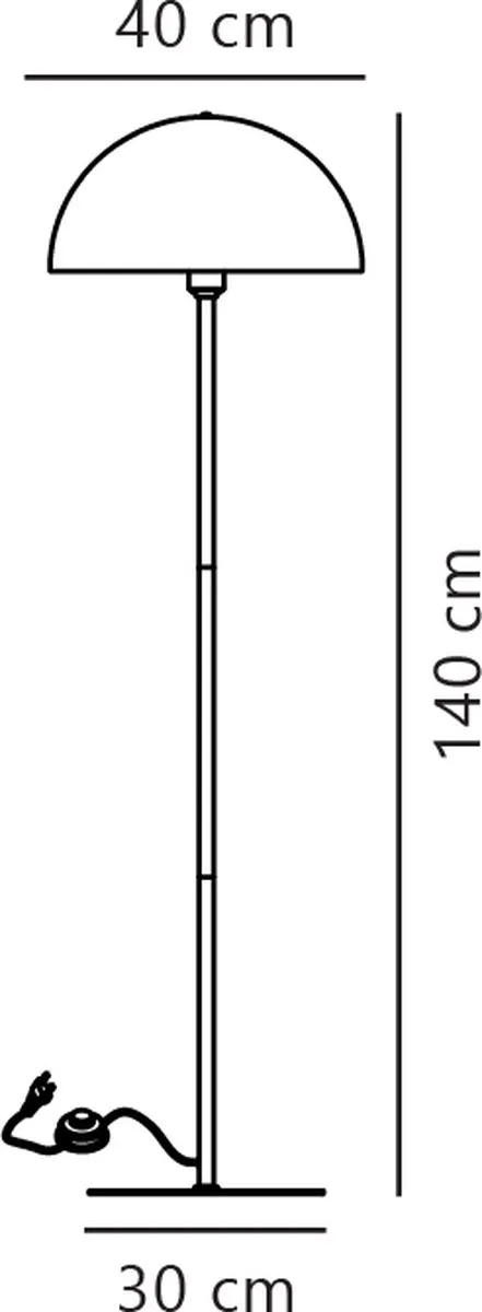 Nordlux Ellen Vloerlamp E27 40cm - Zwart