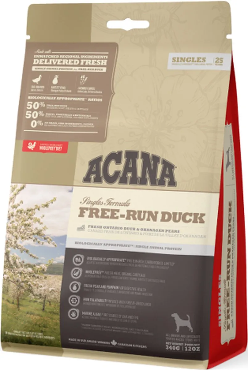 Acana Singles Free-Run Eend & Aardpeer Hondenvoer 2kg