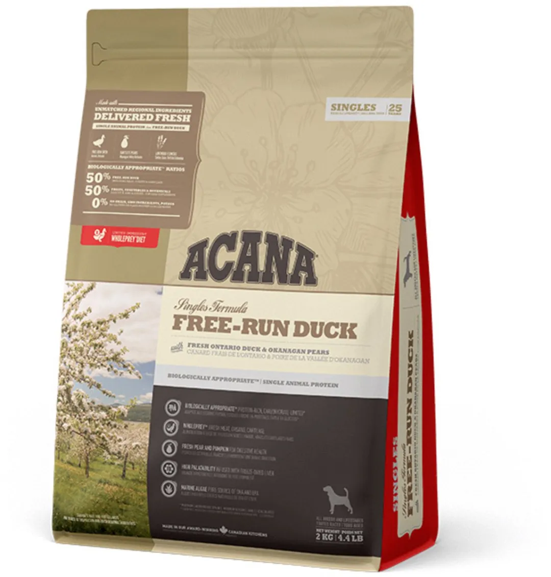 Acana Singles Free-Run Eend & Aardpeer Hondenvoer 2kg