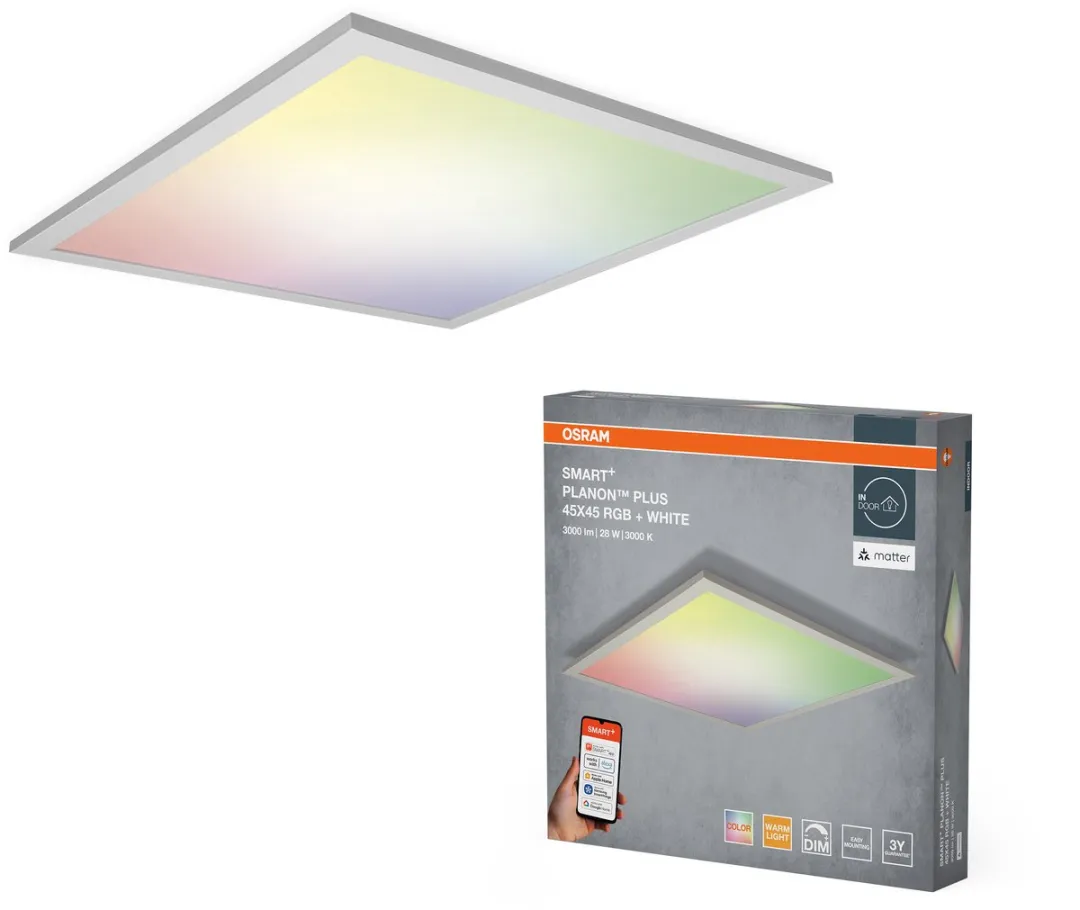 Osram SMART+ Matter Planon Plus LED Paneel RGBW 450x450mm - 28W