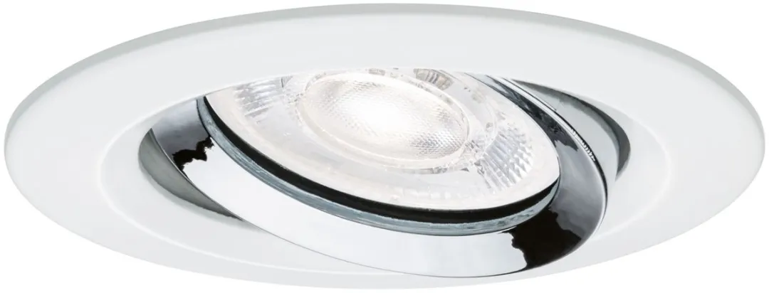 Paulmann Nova Plus GU10 LED-inbouwlamp 4,9W 550lm 4000K - IP65 Wit mat, Chroom