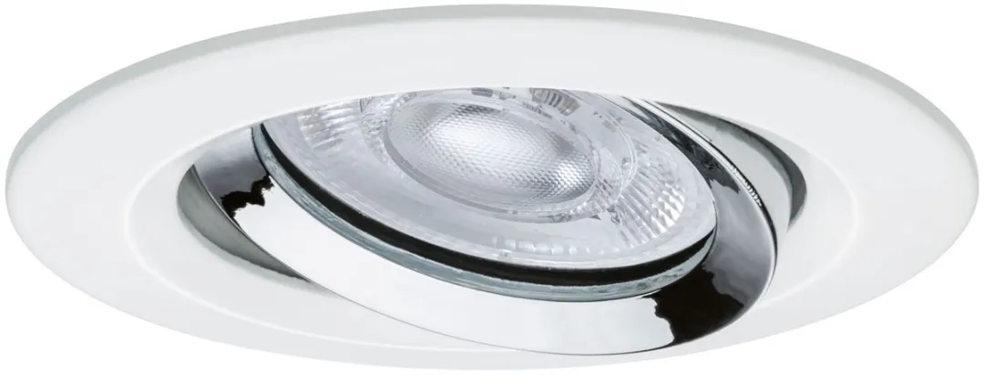 Paulmann Nova Plus GU10 LED-inbouwlamp 4,9W 550lm 4000K - IP65 Wit mat, Chroom
