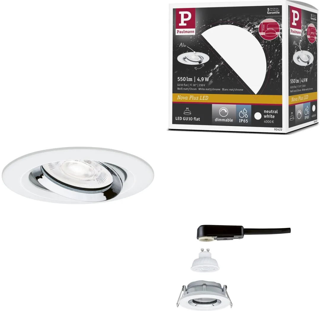 Paulmann Nova Plus GU10 LED-inbouwlamp 4,9W 550lm 4000K