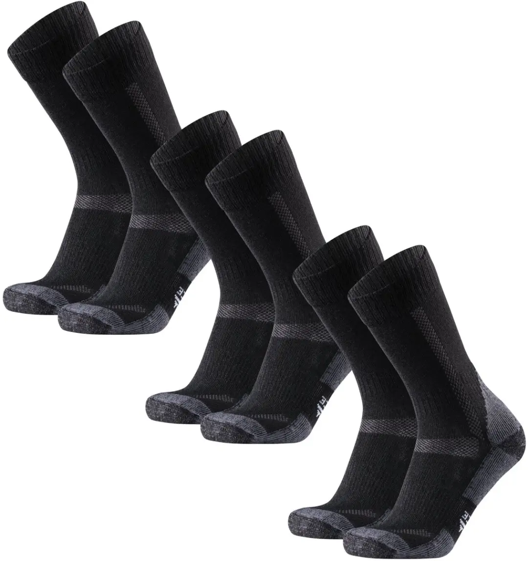 DANISH ENDURANCE Wandelsokken - Ademend Merino Wol met Blarenbescherming - Unisex - 3 Paar - Maat 35-38