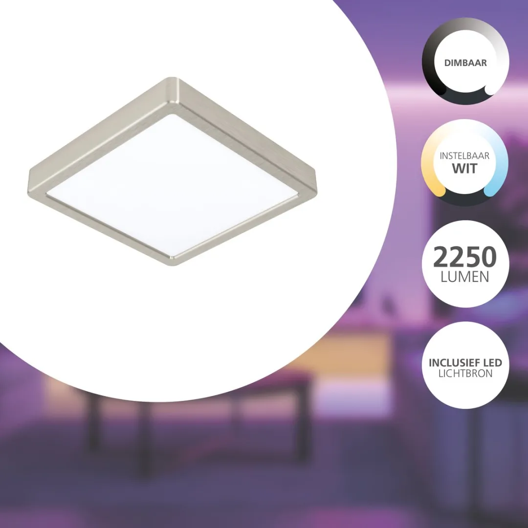 EGLO connect.z Fueva-Z Smart Opbouwlamp - 21cm - Grijs/Wit
