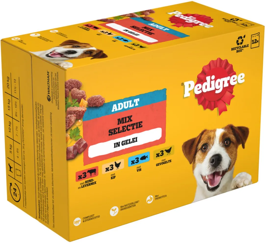Pedigree Adult Favourites Selectie In Gelei Maaltijdzakjes - 12x100g