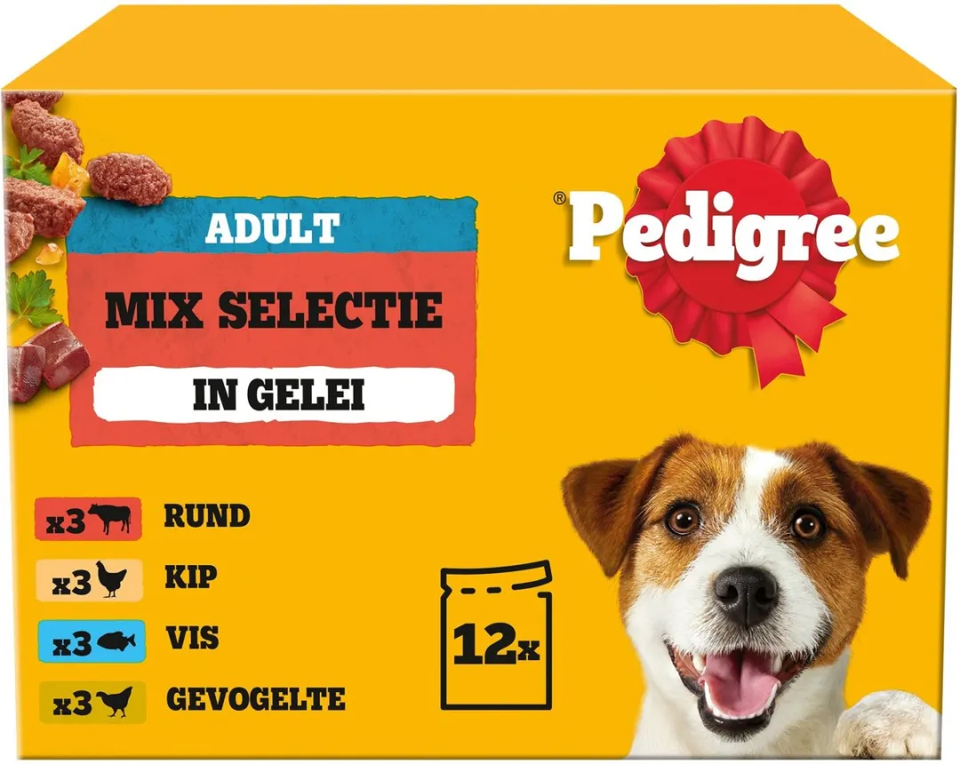 Pedigree Adult Favourites Selectie In Gelei Maaltijdzakjes - 12x100g