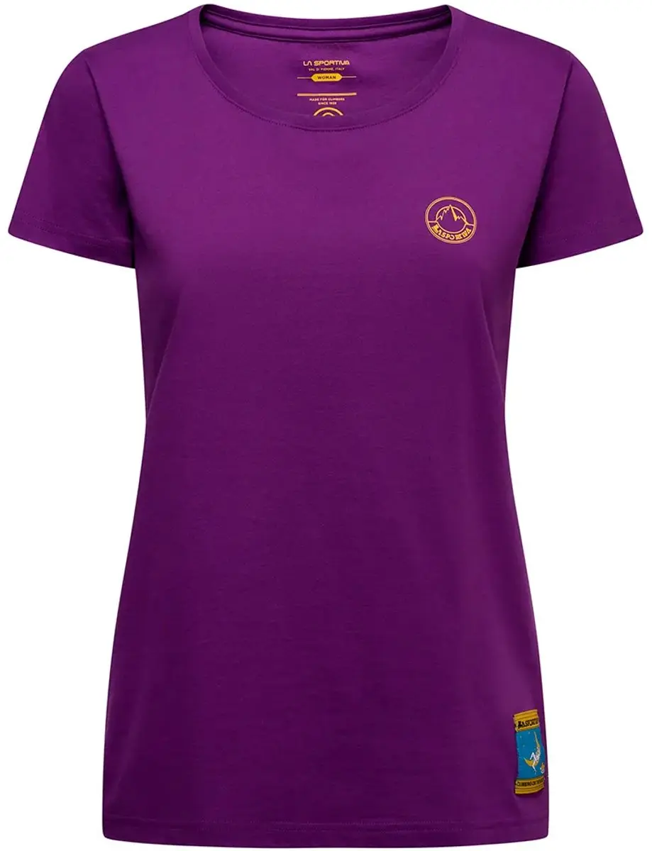 La Sportiva Climbing On The Moon T-shirt Met Korte Mouwen Paars S Vrouw