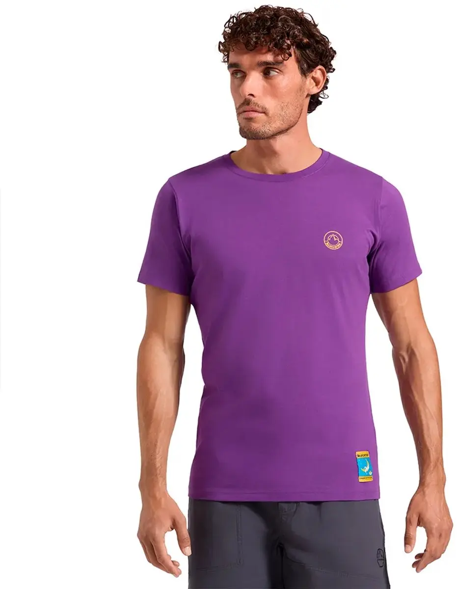 La Sportiva Climbing On The Moon T-shirt Met Korte Mouwen Paars S Man