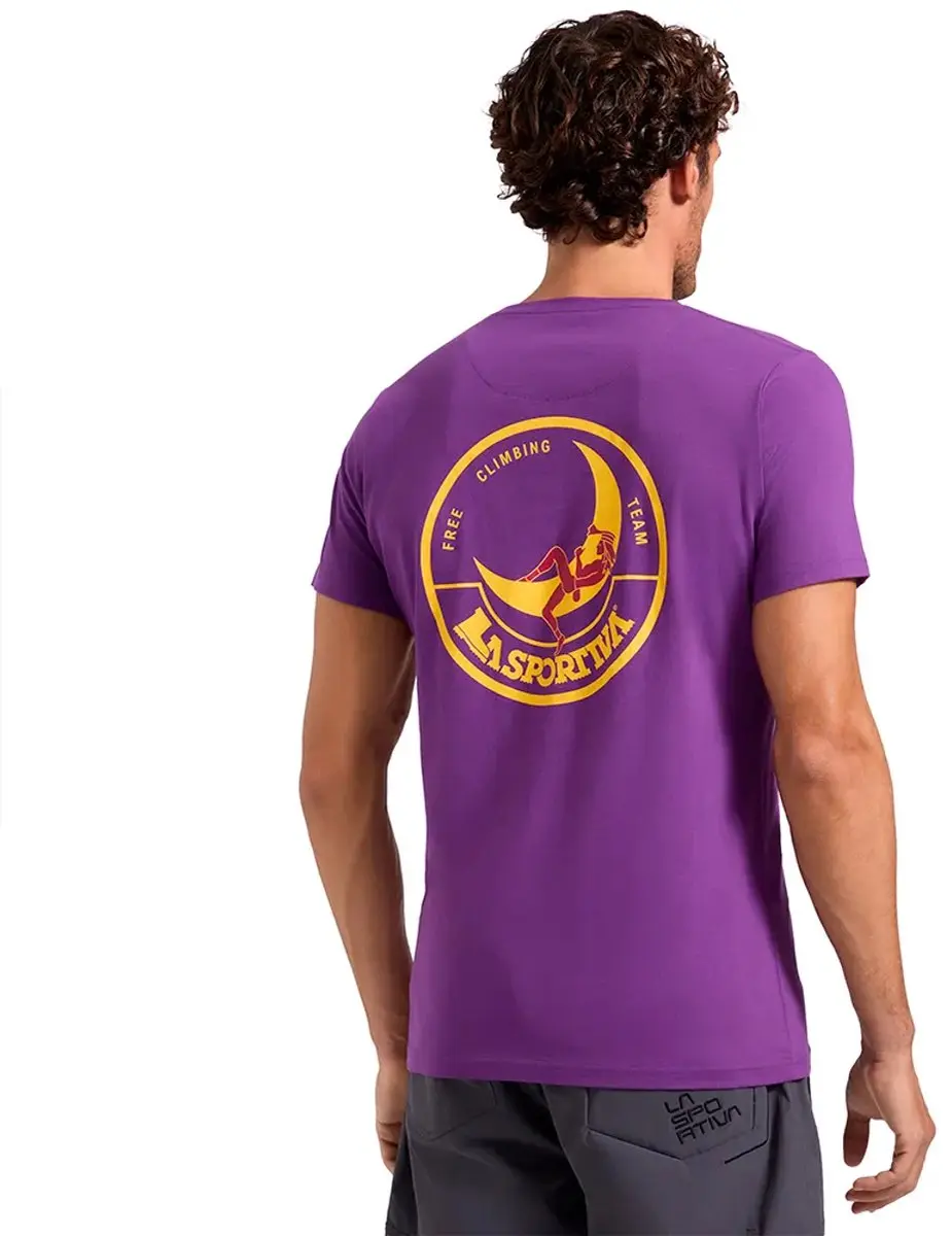 La Sportiva Climbing On The Moon T-shirt Met Korte Mouwen Paars S Man - afbeelding 2 van 4