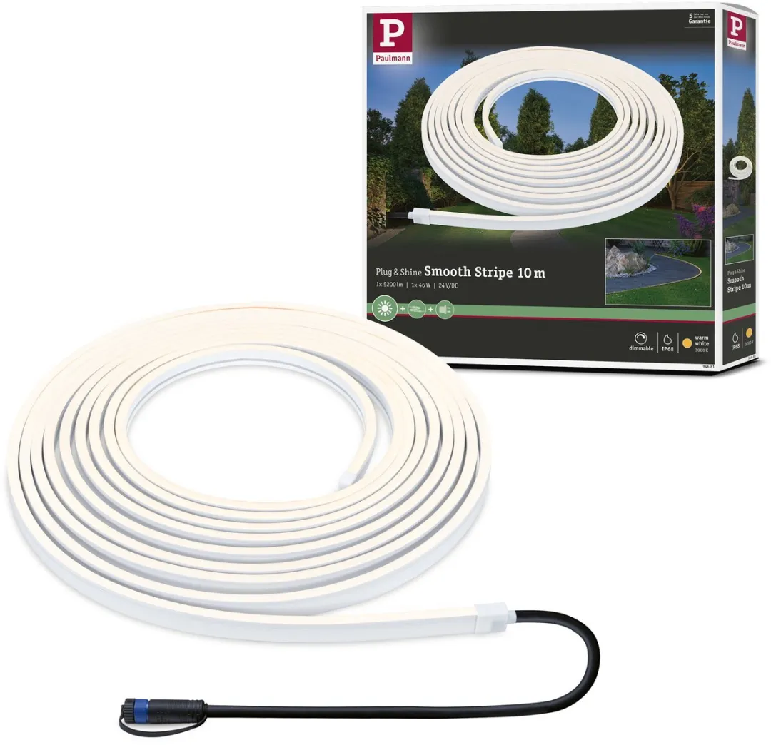 Plug & Shine LED Strip Smooth Afzonderlijke strip IP68 3000K 46W Wit