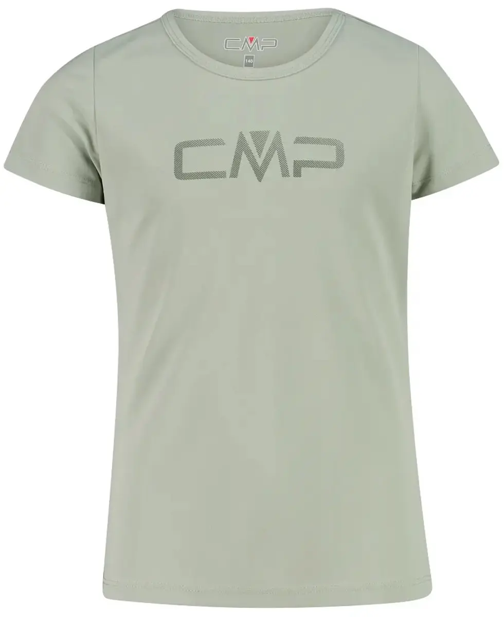 CMP Meisjes T-shirt met Ronde Hals Logo - Magenta - 152 - afbeelding 5 van 6