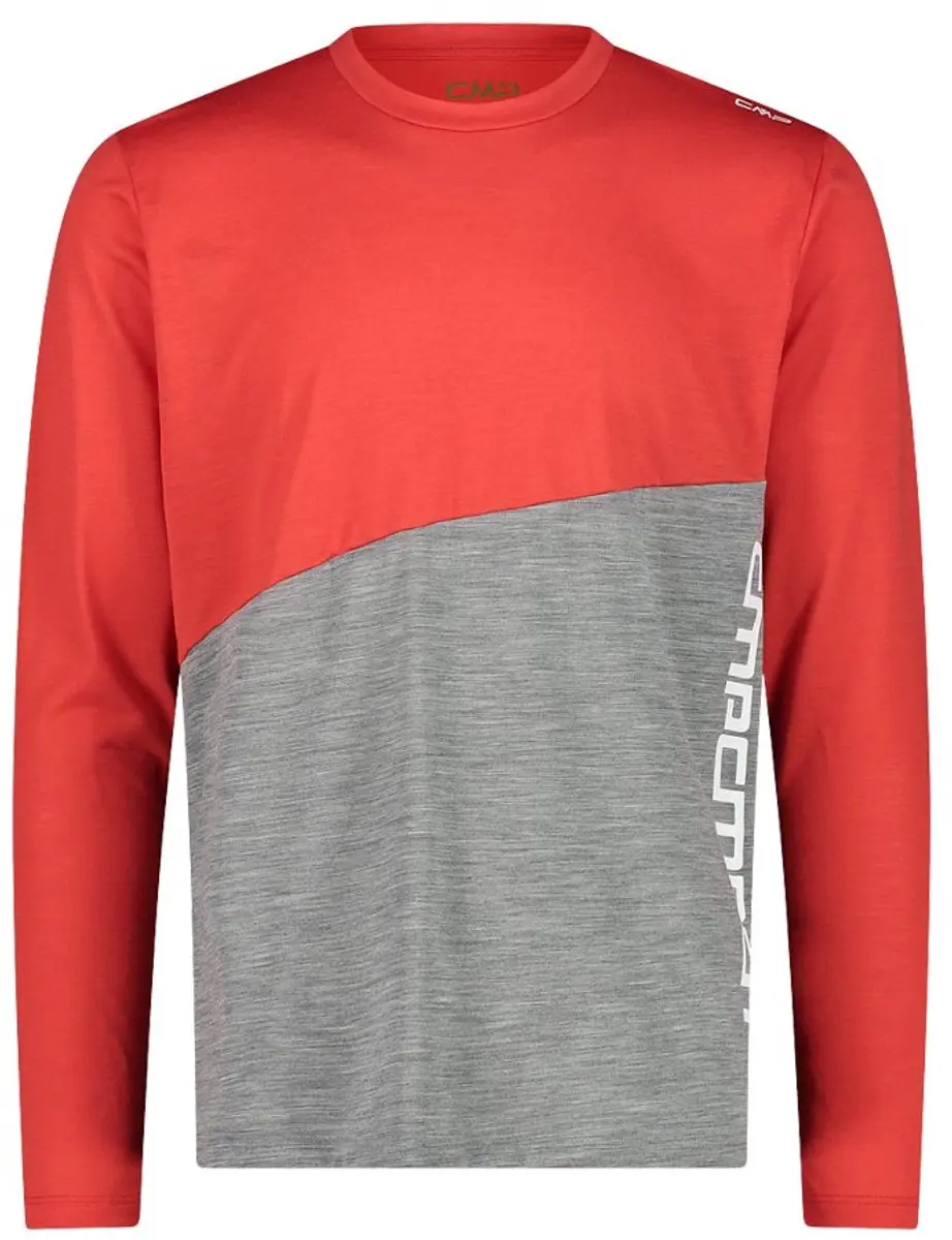 Cmp 32l2787 T-shirt Met Lange Mouwen Rood,Grijs S Man