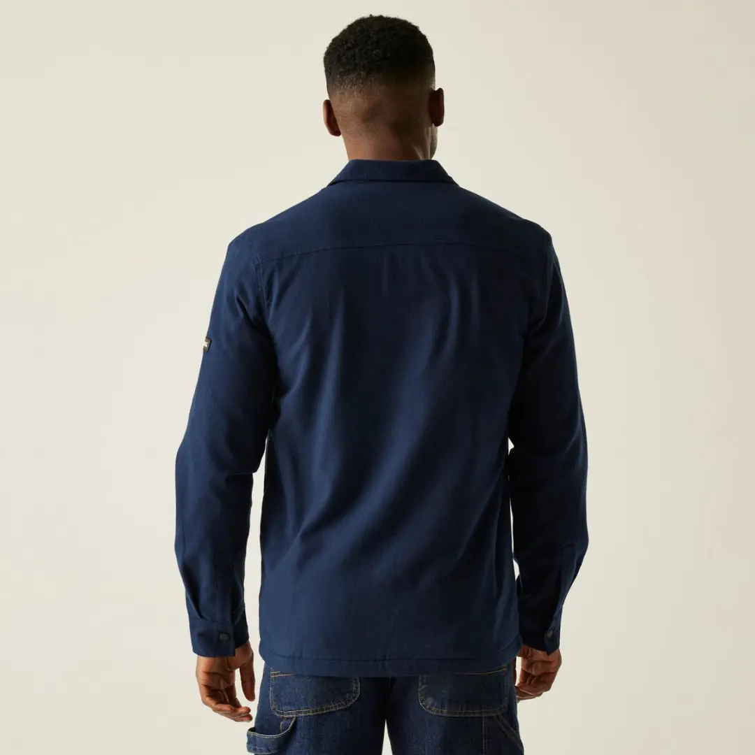 Spennith shacket shirt met fleece-voering voor heren - afbeelding 6 van 6