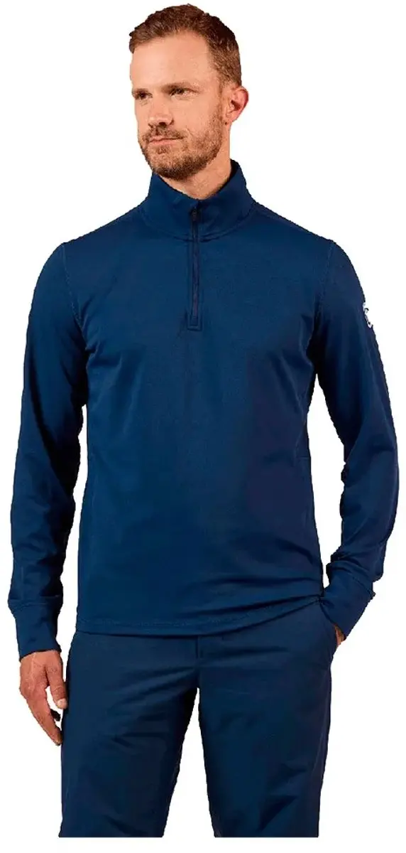 Rossignol Mid Layer Stretch Sweatshirt Met Halve Rits Blauw XL Man