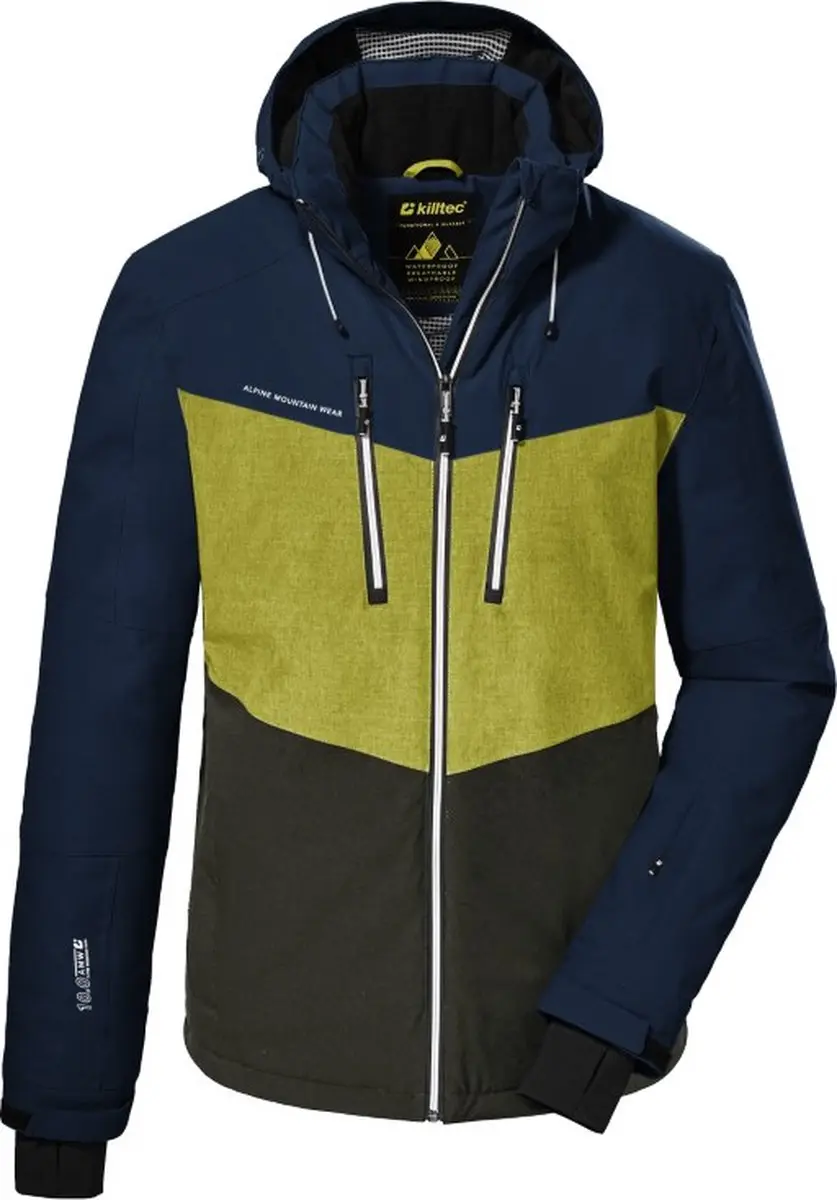 Killtec heren ski jas - ski-jas heren - 38699 - dark petrol/oker/dark moss - maat XXL