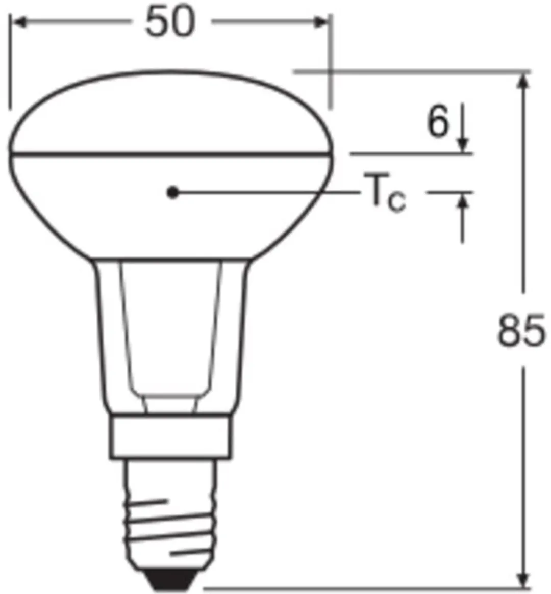 Osram E14 R50 LED Reflector 4.8W 4000K - 36° Dimbaar