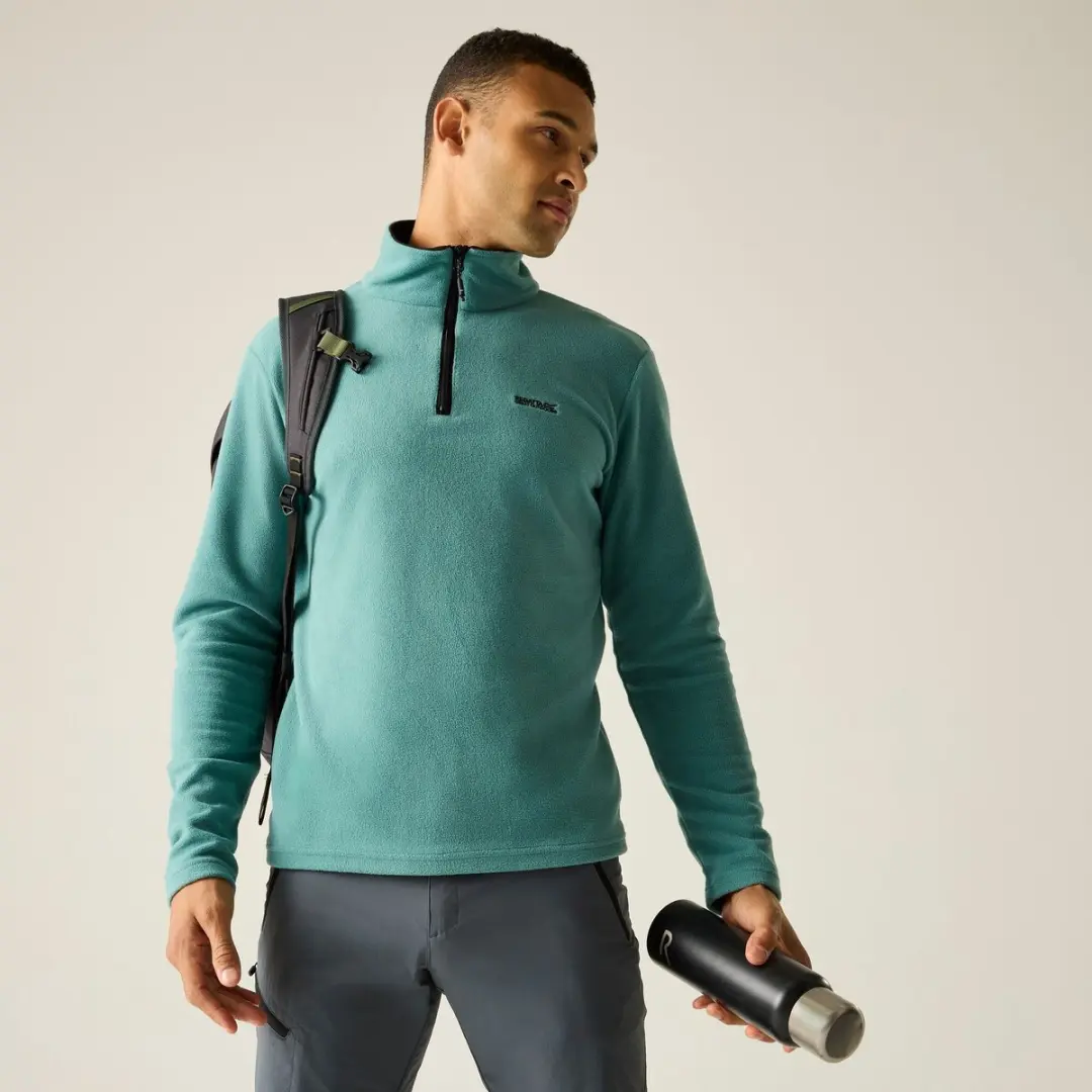 Thompson lichtgewicht fleece wandelvest met halve rits voor heren